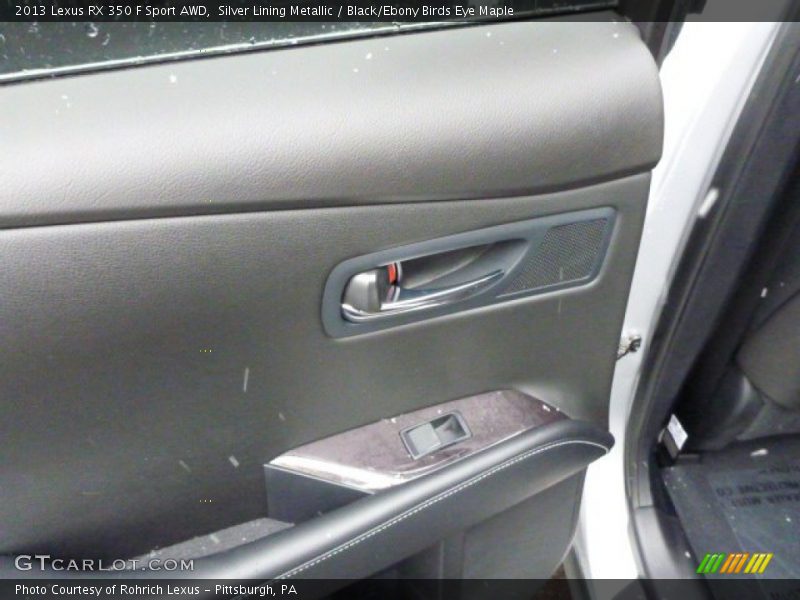 Silver Lining Metallic / Black/Ebony Birds Eye Maple 2013 Lexus RX 350 F Sport AWD