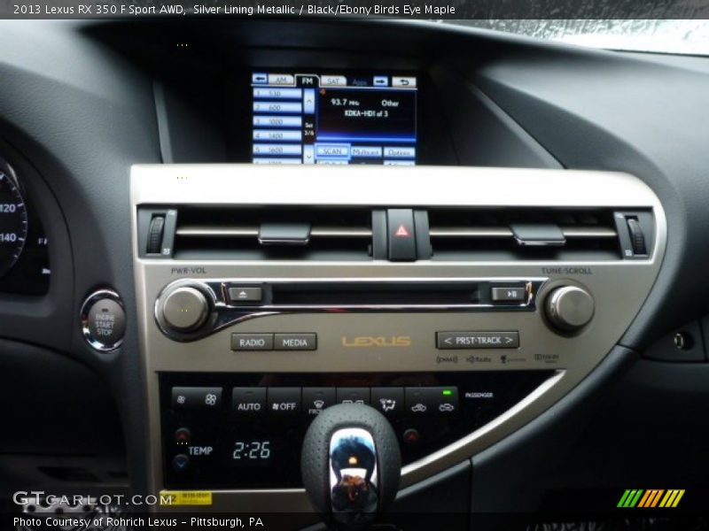 Controls of 2013 RX 350 F Sport AWD