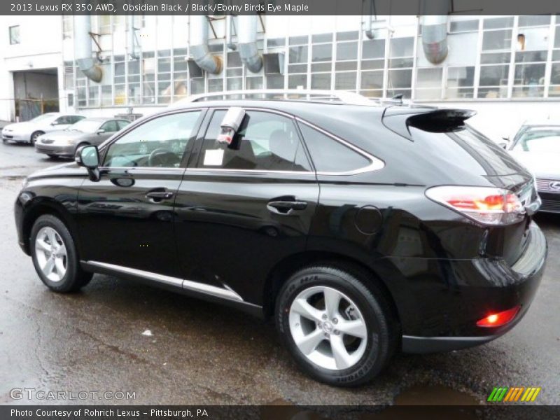 Obsidian Black / Black/Ebony Birds Eye Maple 2013 Lexus RX 350 AWD