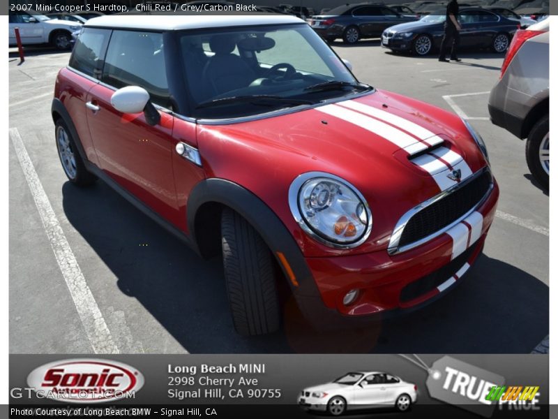 Chili Red / Grey/Carbon Black 2007 Mini Cooper S Hardtop
