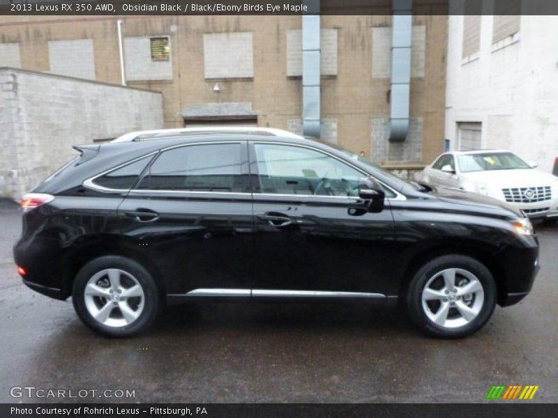 Obsidian Black / Black/Ebony Birds Eye Maple 2013 Lexus RX 350 AWD