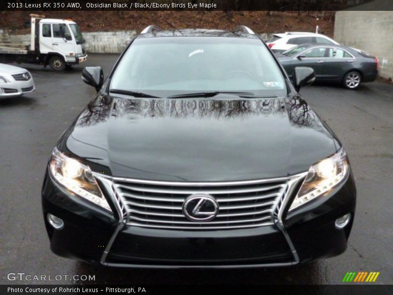 Obsidian Black / Black/Ebony Birds Eye Maple 2013 Lexus RX 350 AWD