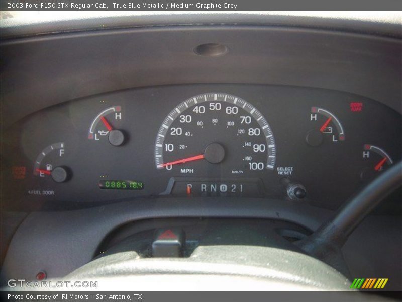 True Blue Metallic / Medium Graphite Grey 2003 Ford F150 STX Regular Cab
