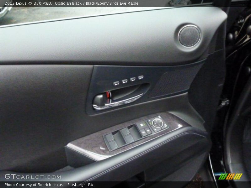 Obsidian Black / Black/Ebony Birds Eye Maple 2013 Lexus RX 350 AWD
