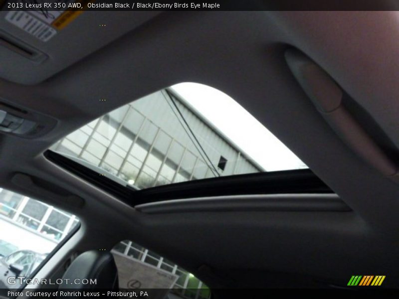 Obsidian Black / Black/Ebony Birds Eye Maple 2013 Lexus RX 350 AWD