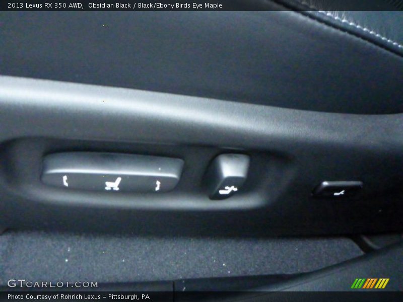 Obsidian Black / Black/Ebony Birds Eye Maple 2013 Lexus RX 350 AWD