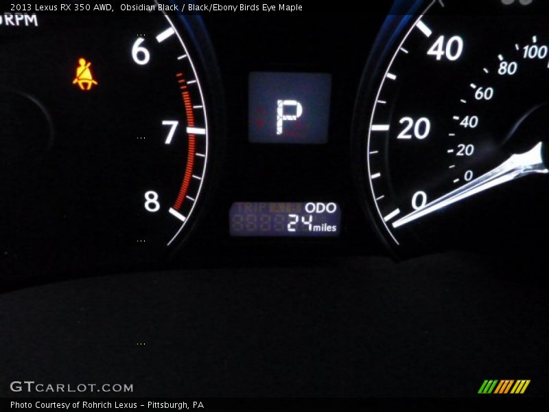 Obsidian Black / Black/Ebony Birds Eye Maple 2013 Lexus RX 350 AWD