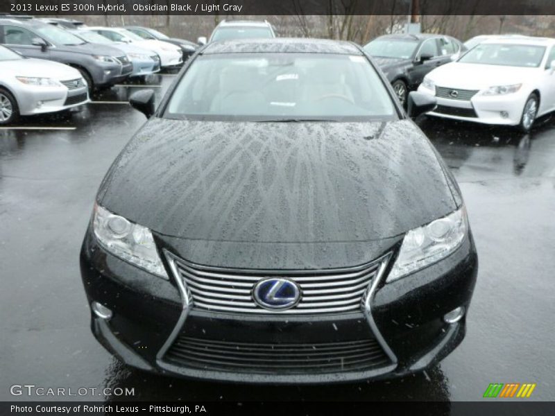 Obsidian Black / Light Gray 2013 Lexus ES 300h Hybrid