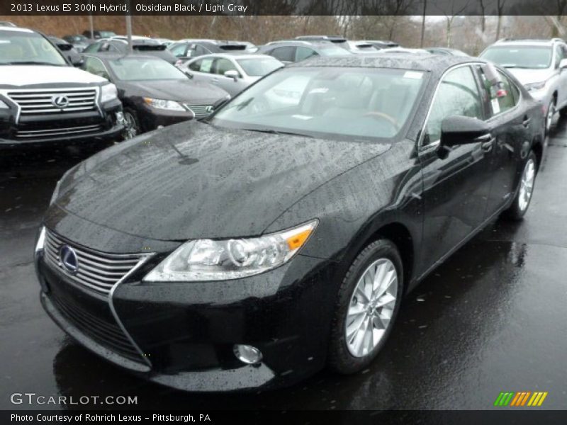 Obsidian Black / Light Gray 2013 Lexus ES 300h Hybrid