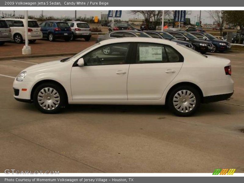 Candy White / Pure Beige 2009 Volkswagen Jetta S Sedan