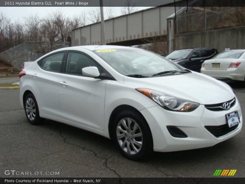 Pearl White / Beige 2011 Hyundai Elantra GLS