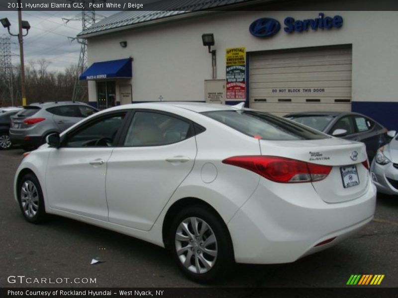 Pearl White / Beige 2011 Hyundai Elantra GLS