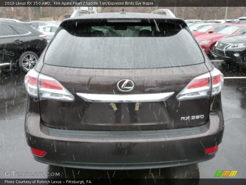 Fire Agate Pearl / Saddle Tan/Espresso Birds Eye Maple 2013 Lexus RX 350 AWD