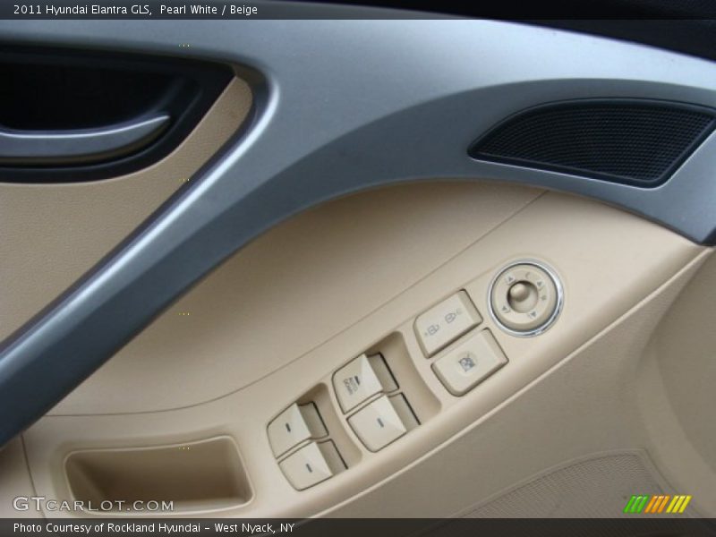 Pearl White / Beige 2011 Hyundai Elantra GLS
