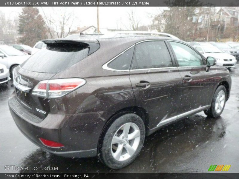 Fire Agate Pearl / Saddle Tan/Espresso Birds Eye Maple 2013 Lexus RX 350 AWD