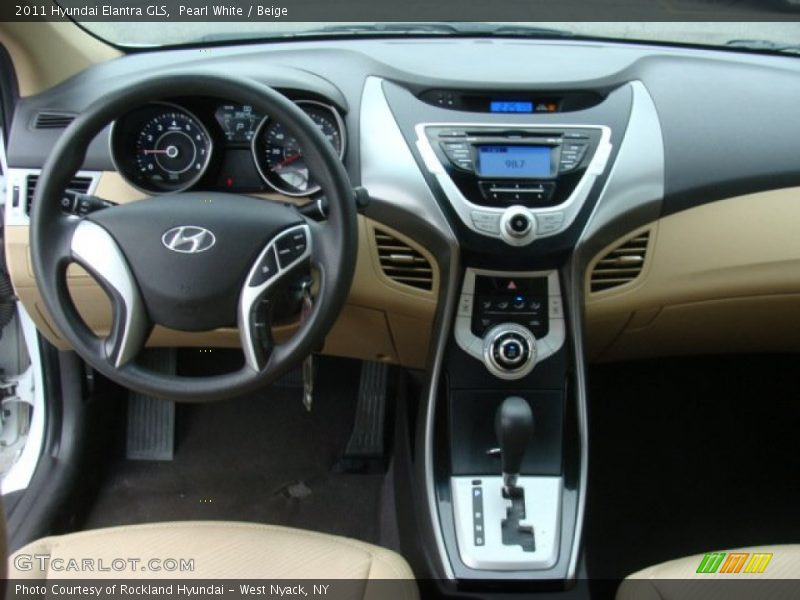 Pearl White / Beige 2011 Hyundai Elantra GLS