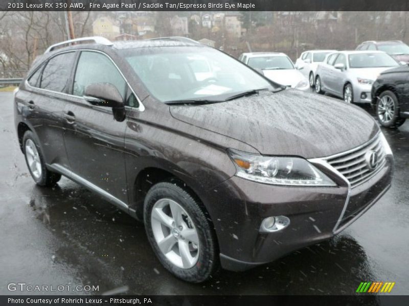 Fire Agate Pearl / Saddle Tan/Espresso Birds Eye Maple 2013 Lexus RX 350 AWD
