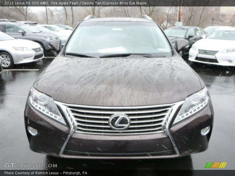 Fire Agate Pearl / Saddle Tan/Espresso Birds Eye Maple 2013 Lexus RX 350 AWD