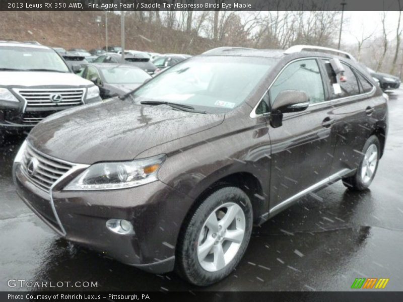 Fire Agate Pearl / Saddle Tan/Espresso Birds Eye Maple 2013 Lexus RX 350 AWD