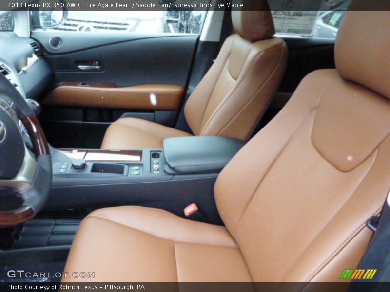 Fire Agate Pearl / Saddle Tan/Espresso Birds Eye Maple 2013 Lexus RX 350 AWD