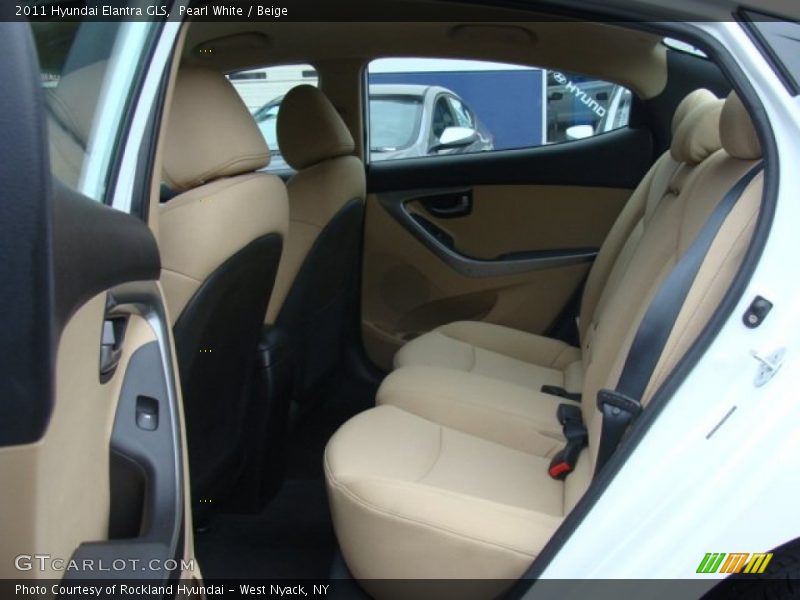 Pearl White / Beige 2011 Hyundai Elantra GLS