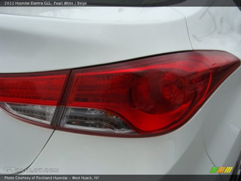 Pearl White / Beige 2011 Hyundai Elantra GLS
