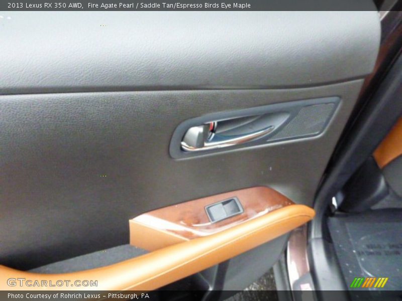 Fire Agate Pearl / Saddle Tan/Espresso Birds Eye Maple 2013 Lexus RX 350 AWD