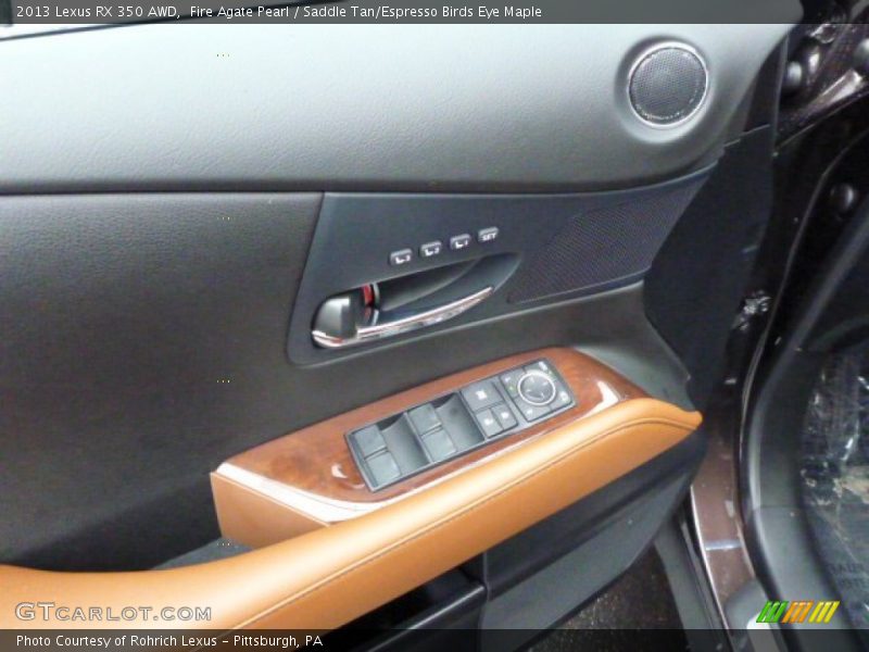 Fire Agate Pearl / Saddle Tan/Espresso Birds Eye Maple 2013 Lexus RX 350 AWD