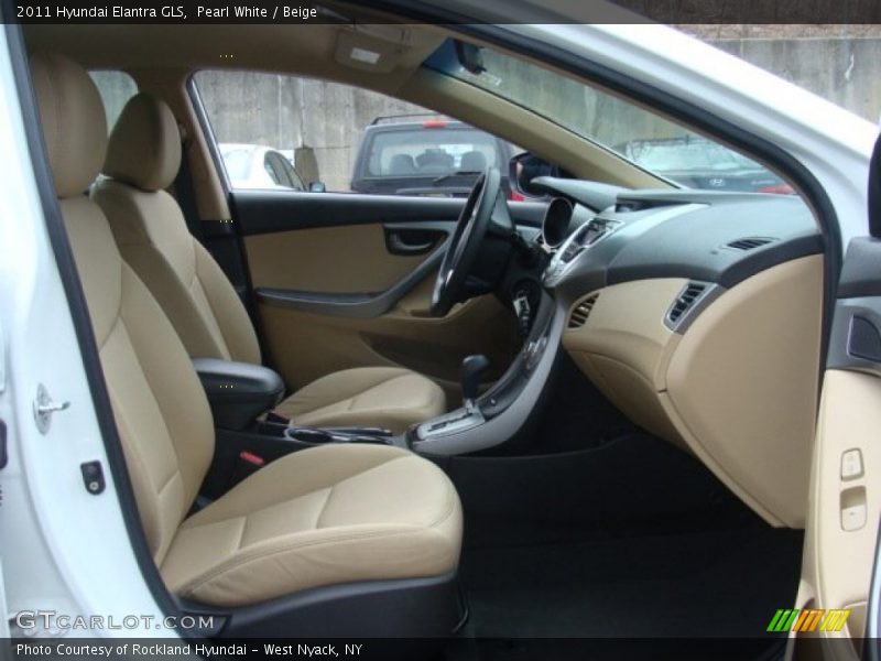 Pearl White / Beige 2011 Hyundai Elantra GLS