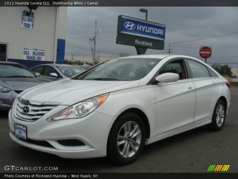 Shimmering White / Camel 2011 Hyundai Sonata GLS