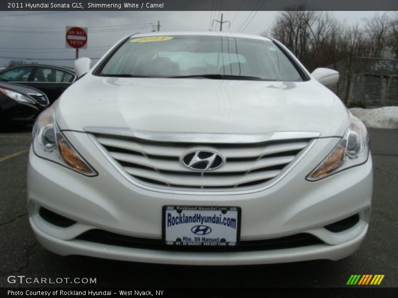 Shimmering White / Camel 2011 Hyundai Sonata GLS