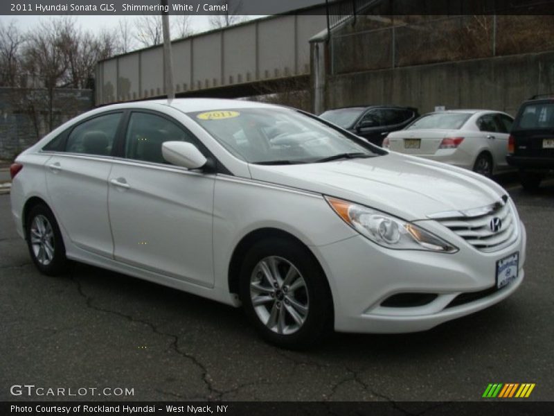 Shimmering White / Camel 2011 Hyundai Sonata GLS