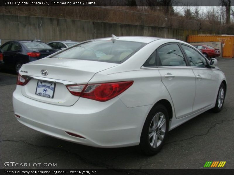 Shimmering White / Camel 2011 Hyundai Sonata GLS