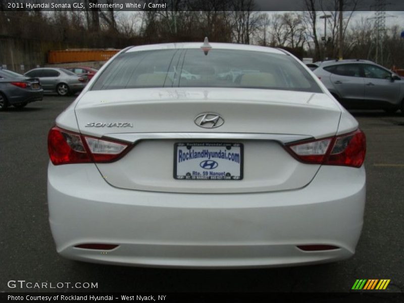 Shimmering White / Camel 2011 Hyundai Sonata GLS