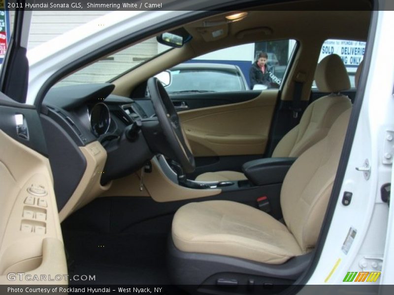 Shimmering White / Camel 2011 Hyundai Sonata GLS
