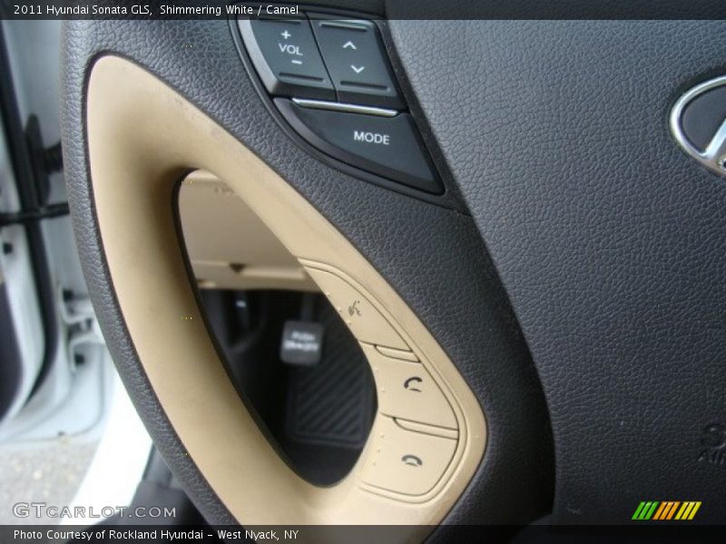 Shimmering White / Camel 2011 Hyundai Sonata GLS