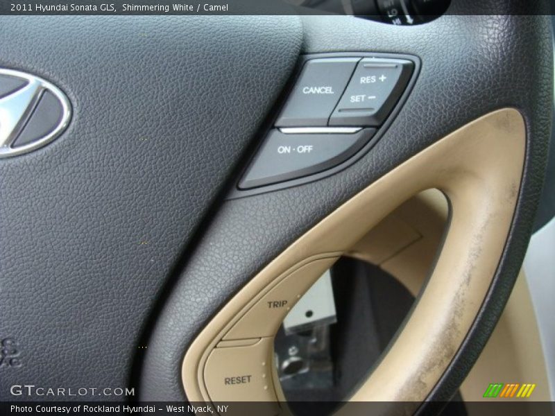 Shimmering White / Camel 2011 Hyundai Sonata GLS