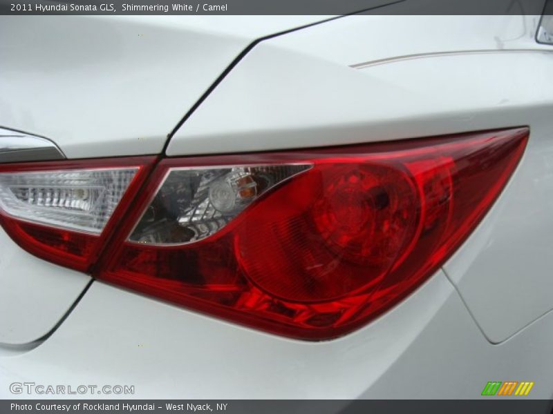 Shimmering White / Camel 2011 Hyundai Sonata GLS