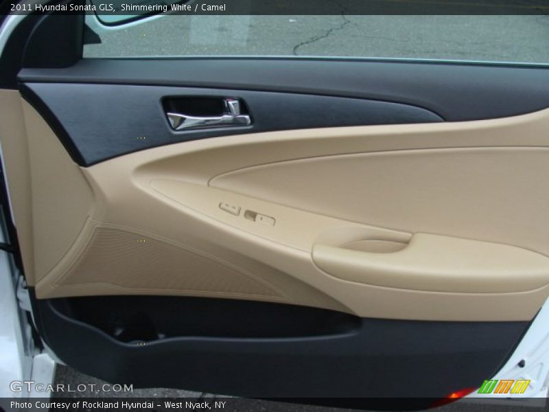 Shimmering White / Camel 2011 Hyundai Sonata GLS