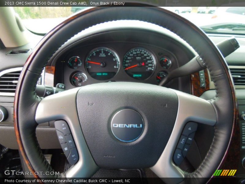 Onyx Black / Ebony 2013 GMC Sierra 1500 Denali Crew Cab AWD