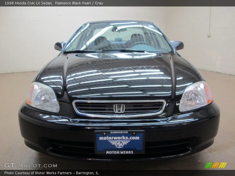 Flamenco Black Pearl / Gray 1998 Honda Civic LX Sedan