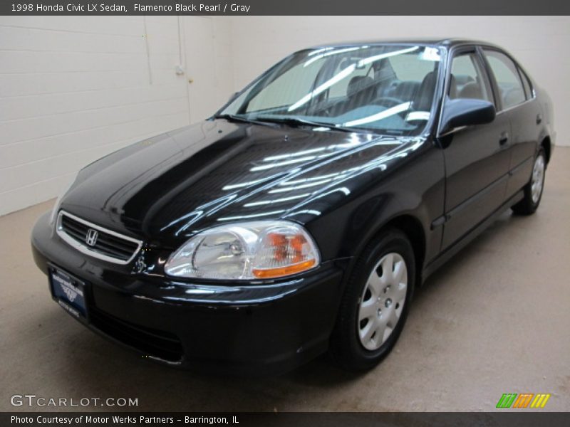 Flamenco Black Pearl / Gray 1998 Honda Civic LX Sedan