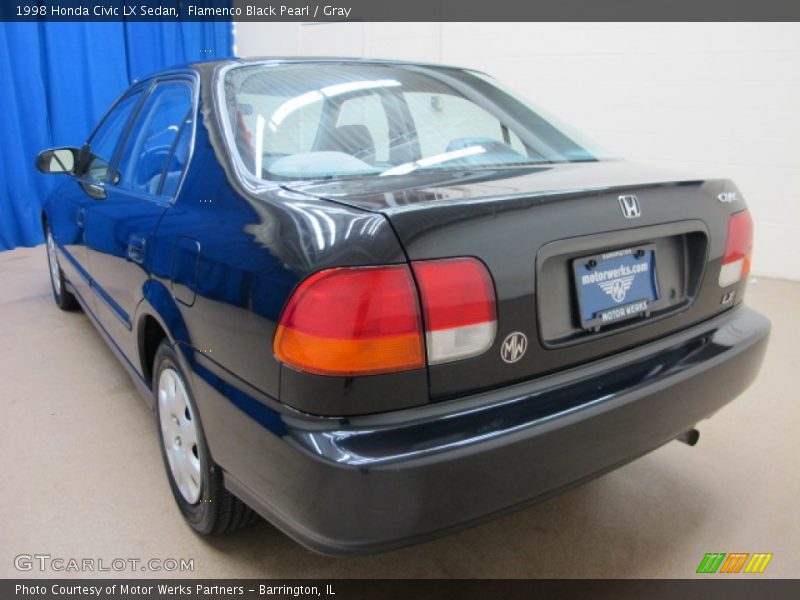 Flamenco Black Pearl / Gray 1998 Honda Civic LX Sedan