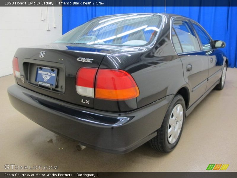 Flamenco Black Pearl / Gray 1998 Honda Civic LX Sedan