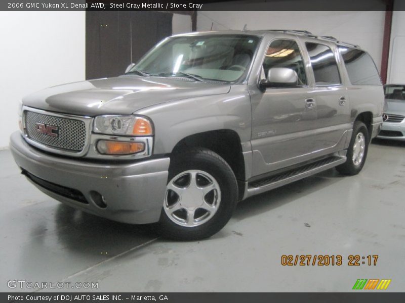 Steel Gray Metallic / Stone Gray 2006 GMC Yukon XL Denali AWD