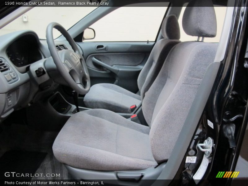 Flamenco Black Pearl / Gray 1998 Honda Civic LX Sedan
