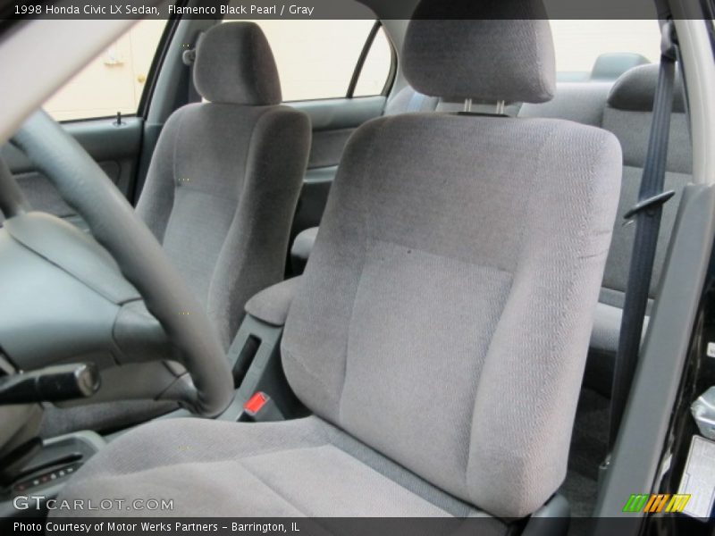 Flamenco Black Pearl / Gray 1998 Honda Civic LX Sedan