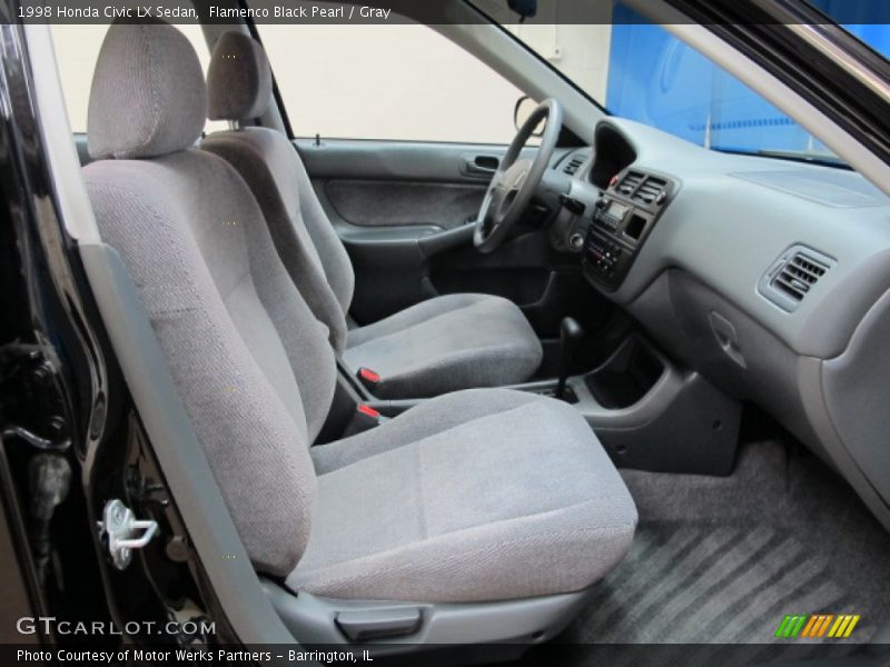 Flamenco Black Pearl / Gray 1998 Honda Civic LX Sedan
