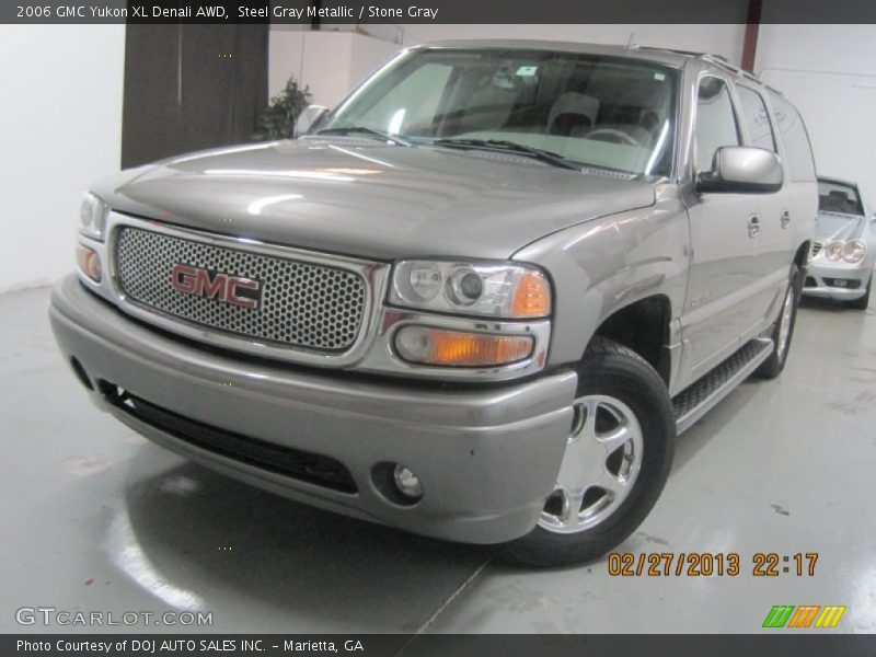 Steel Gray Metallic / Stone Gray 2006 GMC Yukon XL Denali AWD
