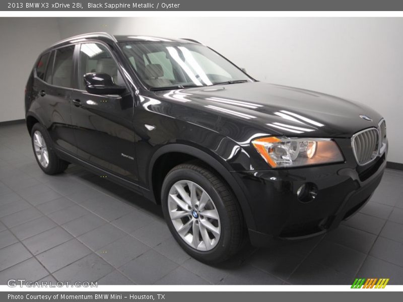 Black Sapphire Metallic / Oyster 2013 BMW X3 xDrive 28i